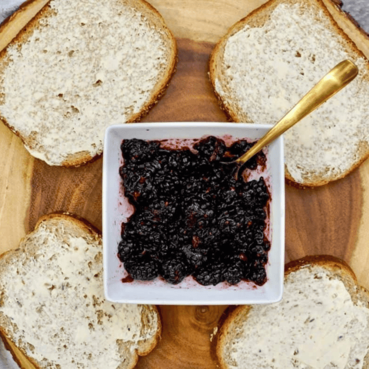 Air Fryer Blackberry & Goat Cheese Sandwich