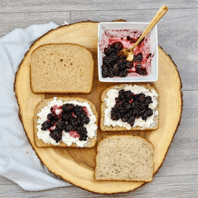 Air Fryer Blackberry & Goat Cheese Sandwich