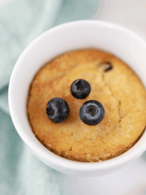 Air Fryer Blueberry Muffin Mug Cake