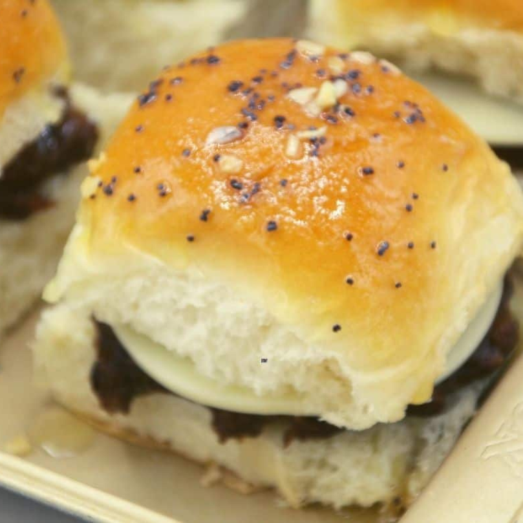 Air Fryer Cheesy BBQ Pork Sliders