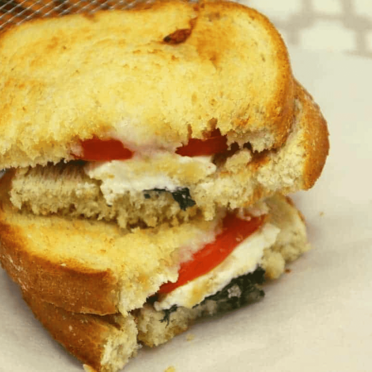 Air Fryer Tomato Grilled Cheese
