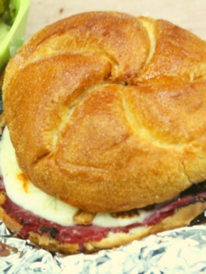 Air Fryer Fried Pastrami Sandwich