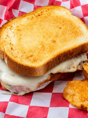This Air Fryer Italian Grilled Cheese Sandwich stacks provolone, salami & prosciutto between crispy golden bread — a hot Italian sub melt ready in 13 minutes.