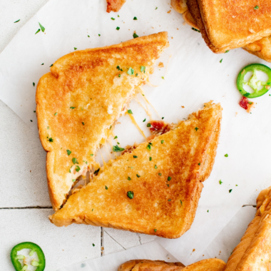 Air Fryer Jalapeño Popper Grilled Cheese