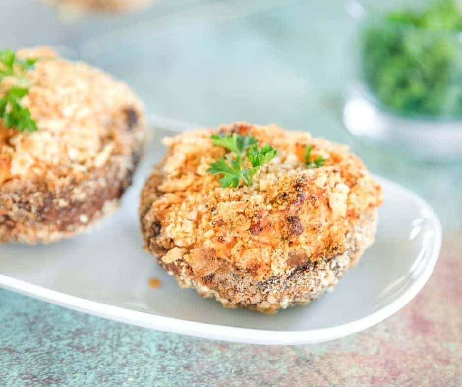 Air Fryer Jalapeno Popper Stuffed Mushrooms