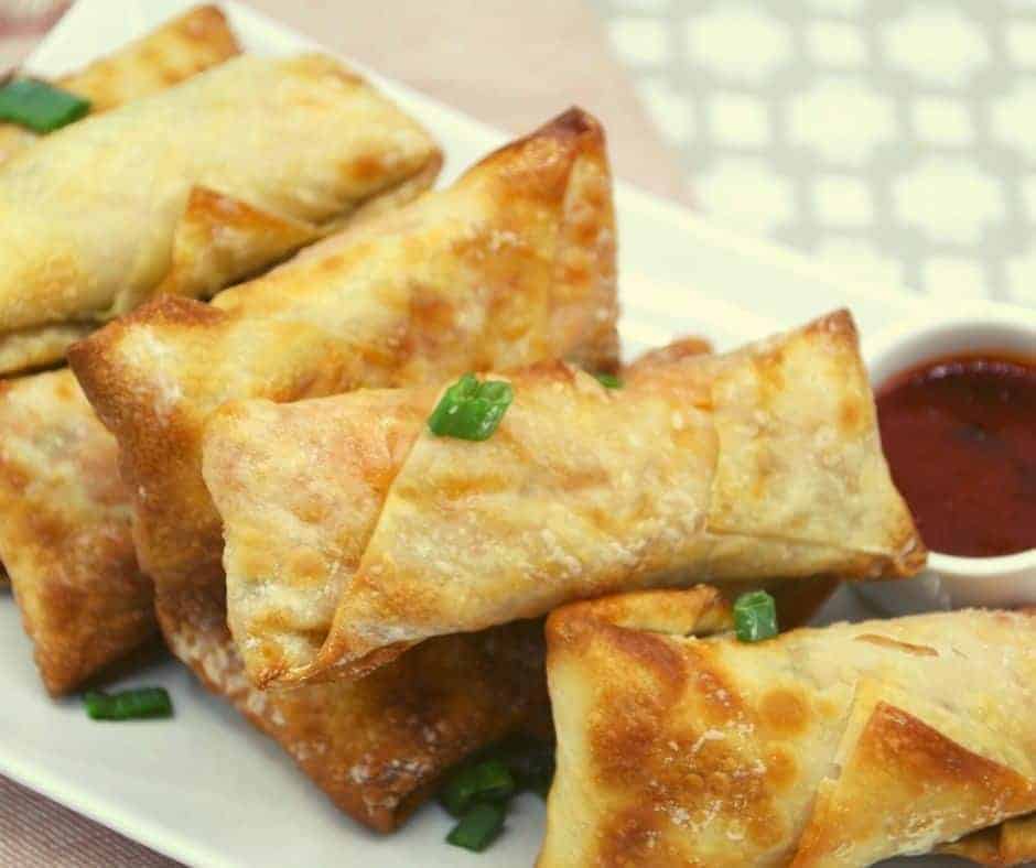 Air Fryer Pad Thai Chicken Egg Rolls