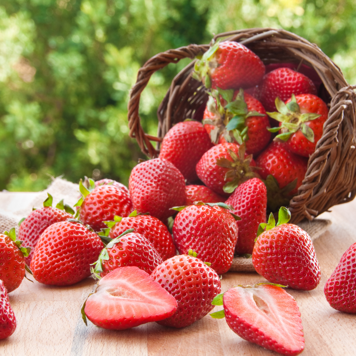 Ingredients for air fryer strawberry donuts laid out on a counter