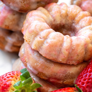 Air Fryer Strawberry Donuts
