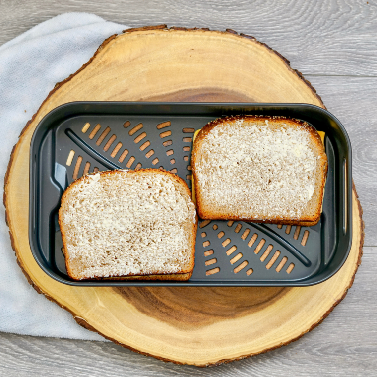 Place the sandwich onto the air fryer basket or air fryer tray.