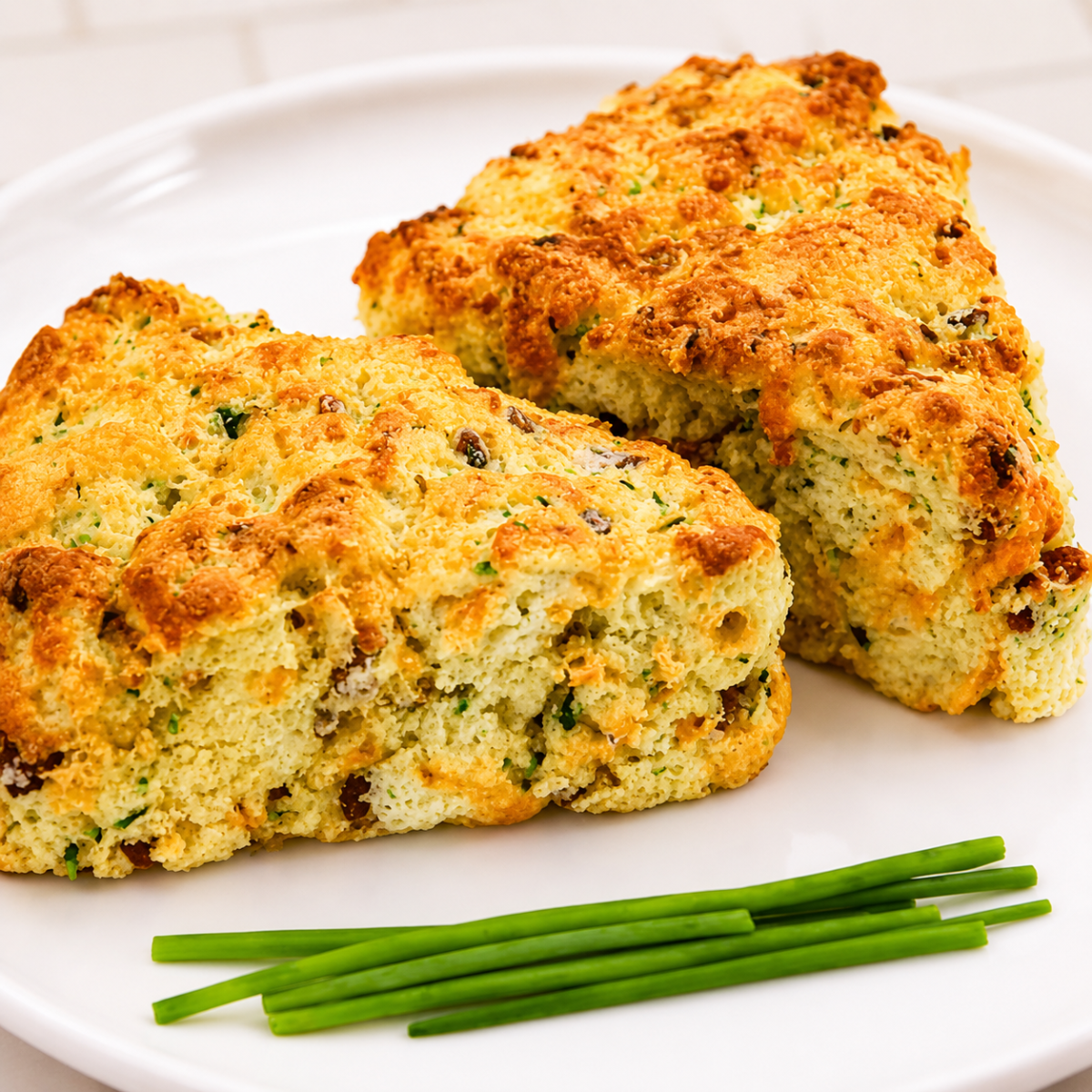 Air Fryer Zucchini Bacon Cheddar Scones