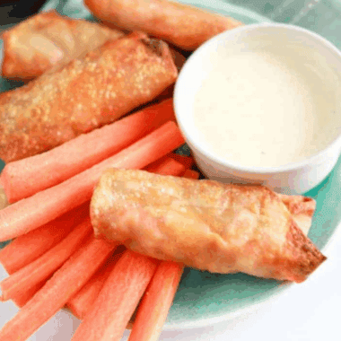 Easy Air Fryer Buffalo Chicken Egg Rolls