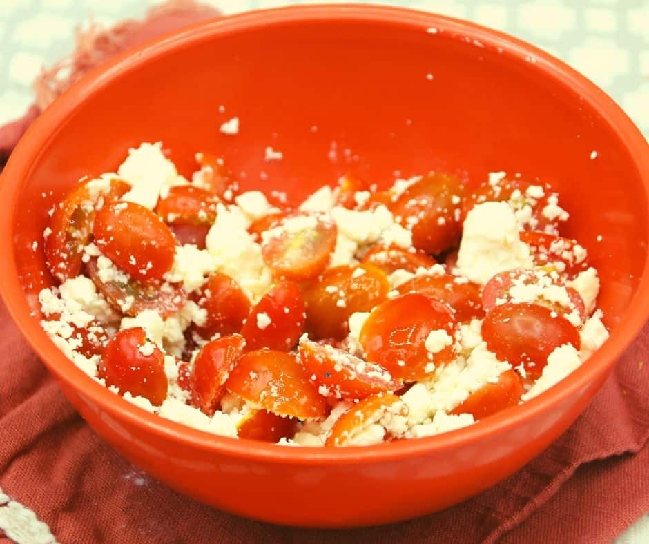 Air Fryer Roasted Feta & Tomato Tortilla