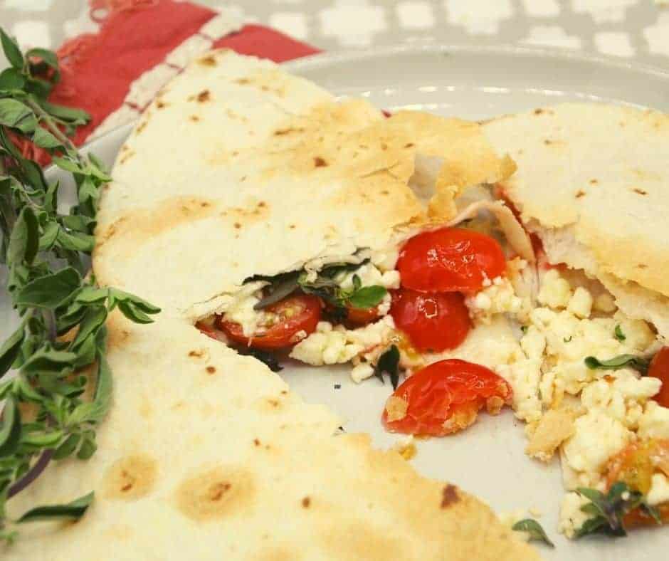 Air Fryer Roasted Feta & Tomato Tortilla