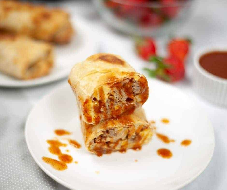 Air Fryer Breakfast Chimichangas