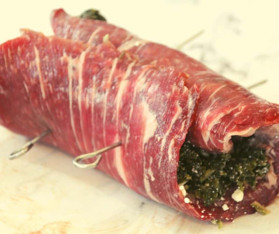 Air Fryer Flank Steak Pinwheels