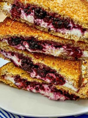 Air Fryer Blackberry & Goat Cheese Sandwich
