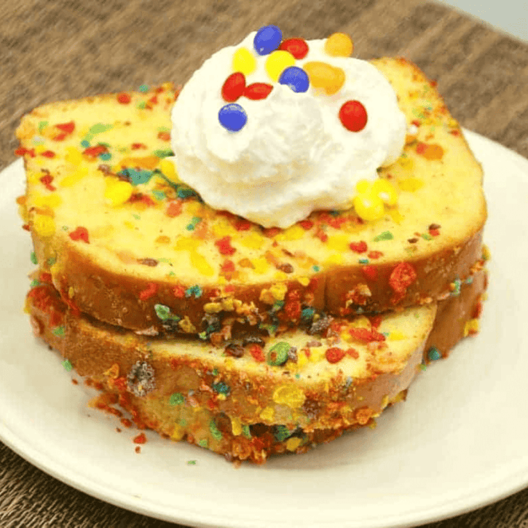 Air Fryer Fruity Pebbles French Toast