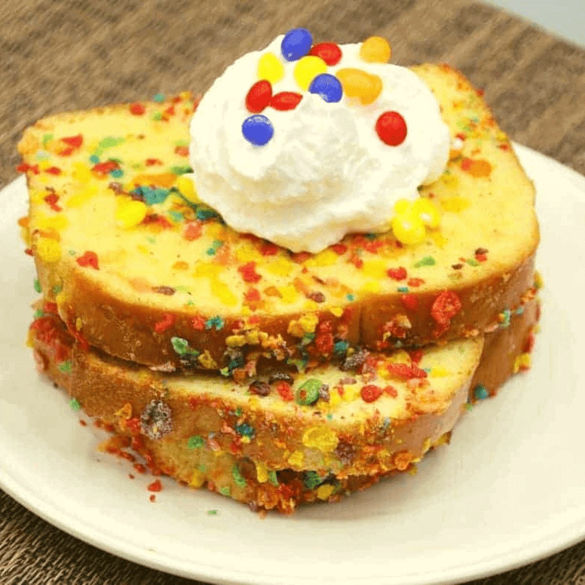 Air Fryer Fruity Pebbles French Toast