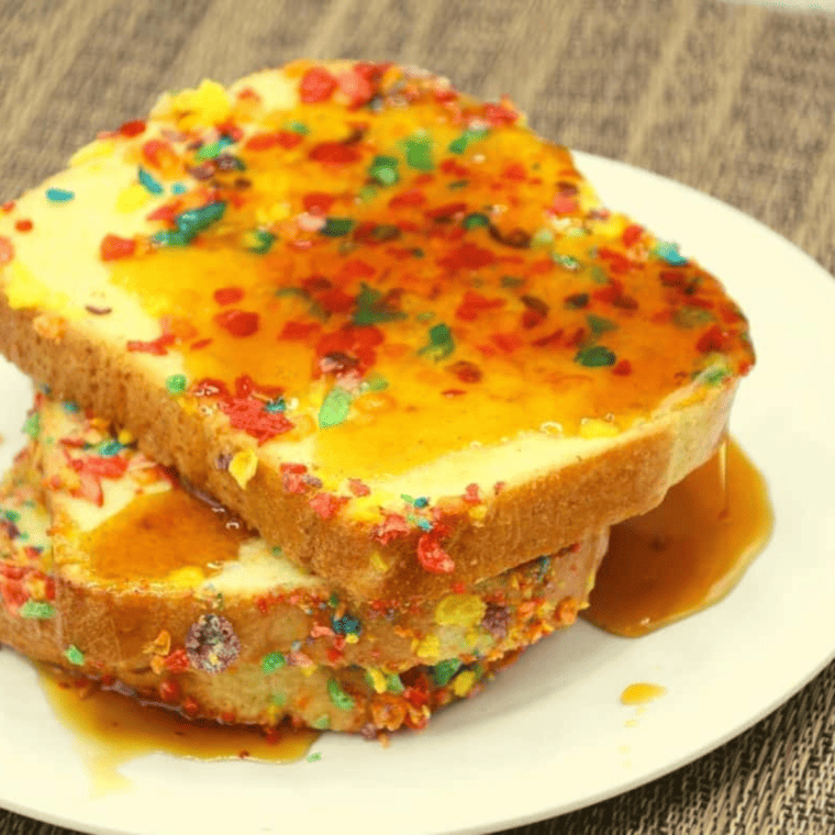 Air Fryer Fruity Pebbles French Toast