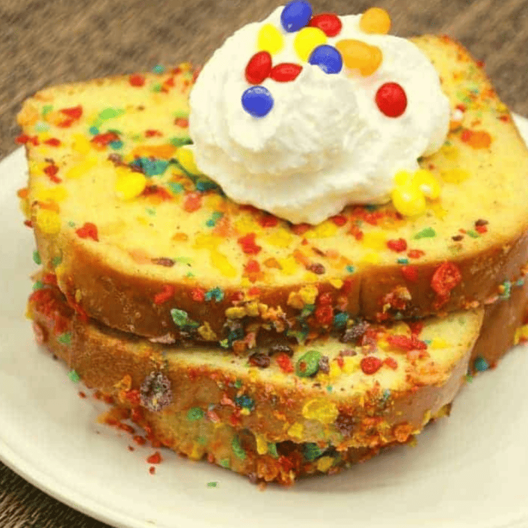Air Fryer Fruity Pebbles French Toast