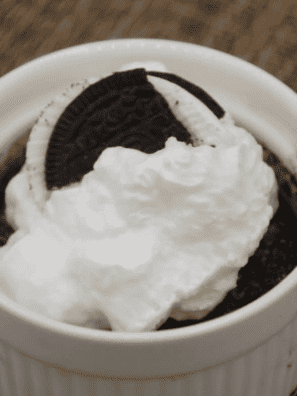 Air Fryer 2 Ingredient Oreo Mug Cake