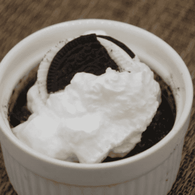 Air Fryer 2 Ingredient Oreo Mug Cake