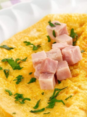 Air Fryer Ham And Cheese Omelette