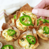 Air Fryer Jalapeno Popper Wonton Cups (5 Ingredients)