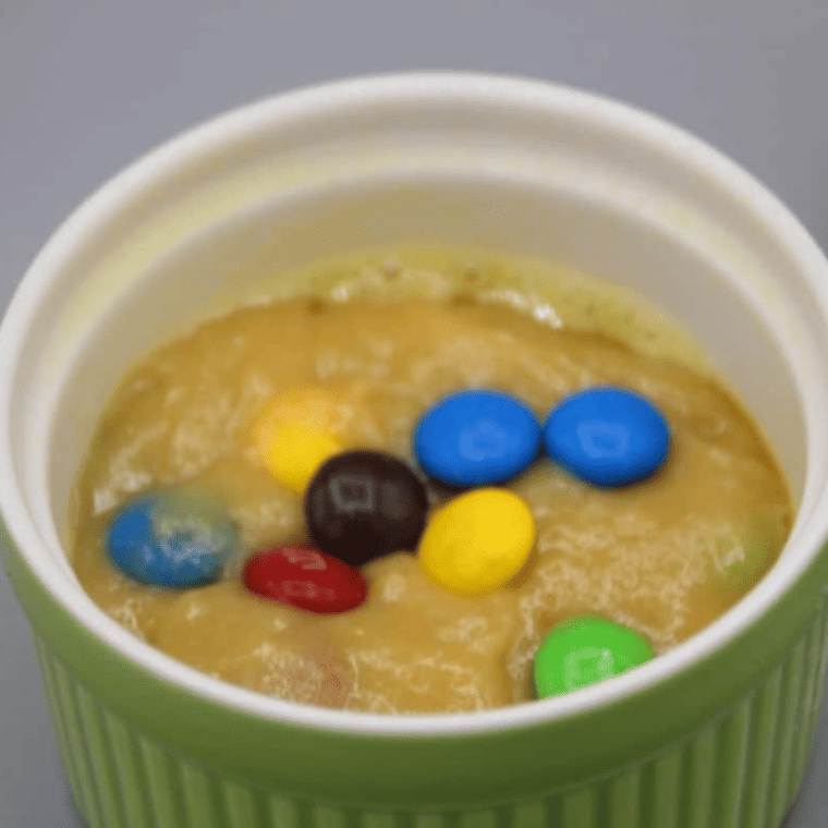 Air Fryer M&M Mug Cake