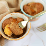 Air Fryer Peach Cobbler Mug Cake