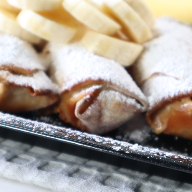 Air Fryer Peanut Butter Banana Egg Rolls (