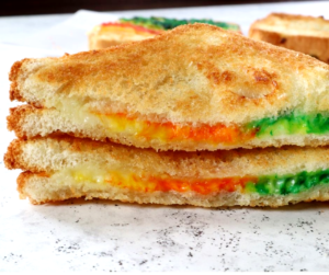 Air Fryer Rainbow Grilled Cheese