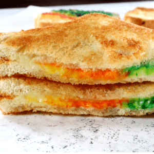 Air Fryer Rainbow Grilled Cheese