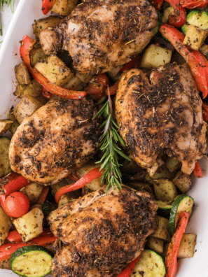 Air Fryer Tuscan Chicken Thighs