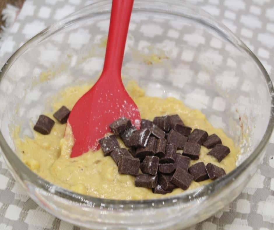 Air Fryer Chocolate Chunk Banana Bread Cake
