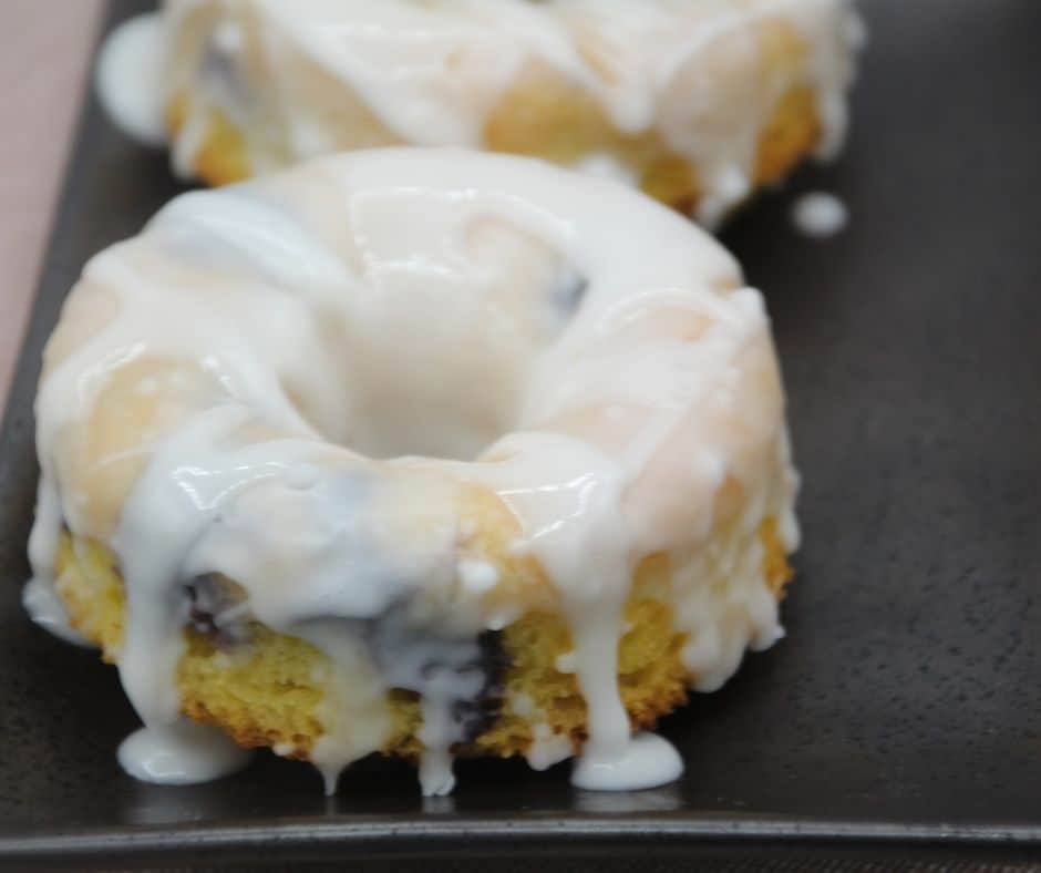 Air Fryer Blueberry Lemon Donuts