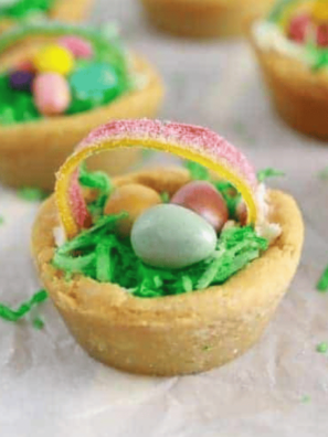 air fryer easter basket cookie cups