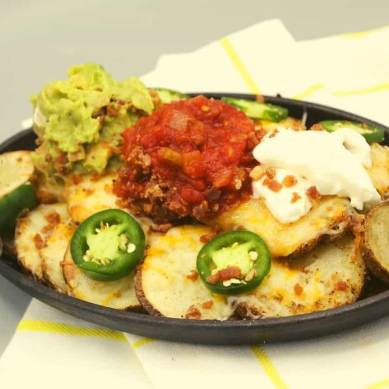 air fryer irish potato nachos