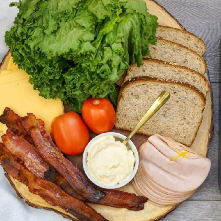 Air Fryer Turkey Club Sandwich