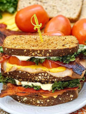 Air Fryer Turkey Club Sandwich