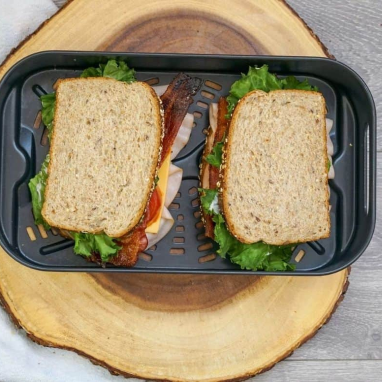 Air Fryer Turkey Club Sandwich