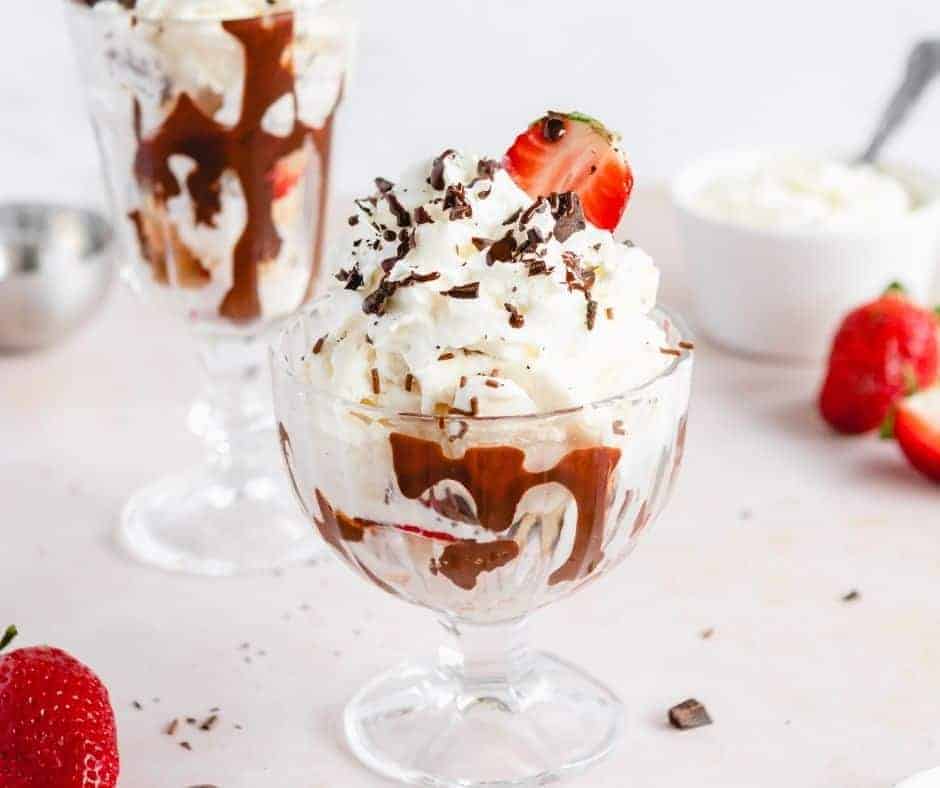 Air Fryer Blondie Brownie Cheesecake Sundae