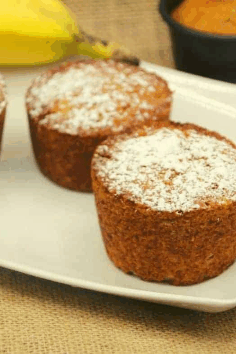Air fryer Trader Joe’s banana bread muffins, soft, moist, and golden