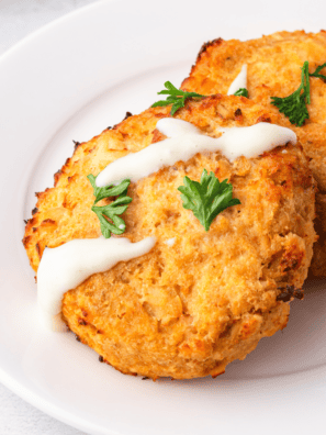 Air fryer Salmon Patties Using Canned Salmon.