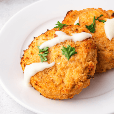 Air fryer Salmon Patties Using Canned Salmon.