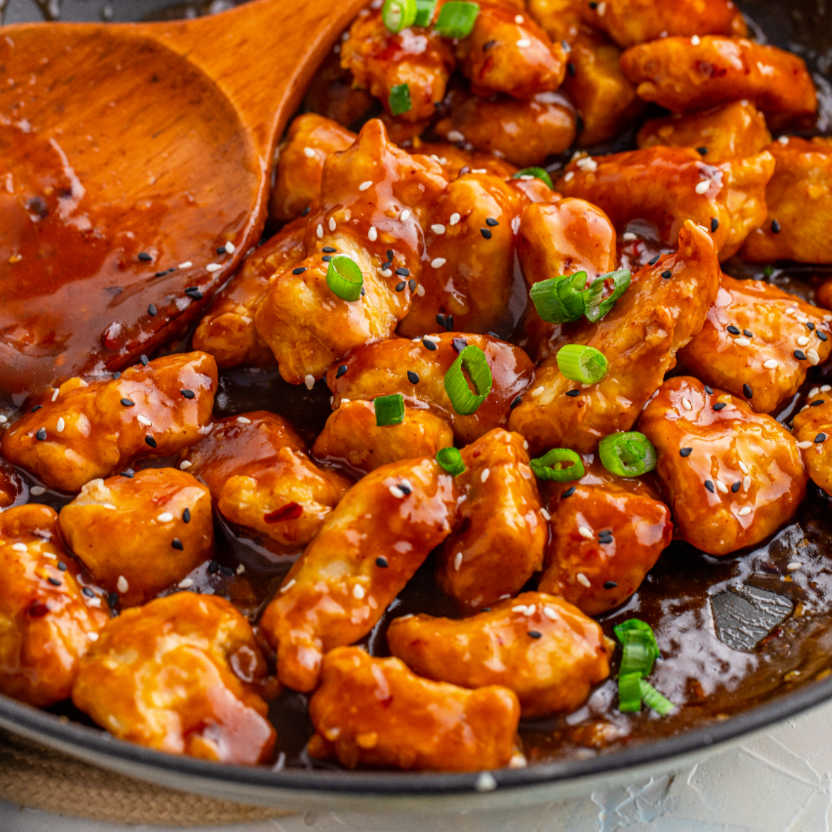 Air Fryer General Tso's Chicken Recipe On Plate
