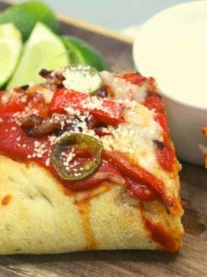 Air Fryer Pepper & Onion Flatbread