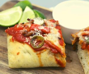 Air Fryer Pepper & Onion Flatbread