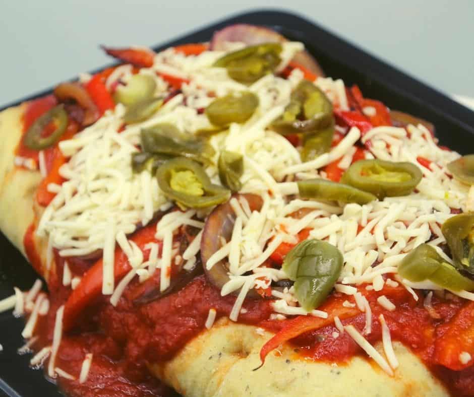 Air Fryer Pepper & Onion Flatbread
