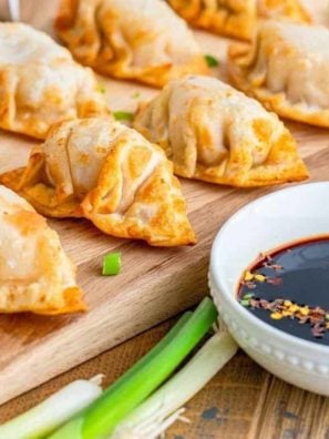 Air Fryer Ginger Pork Pot Stickers